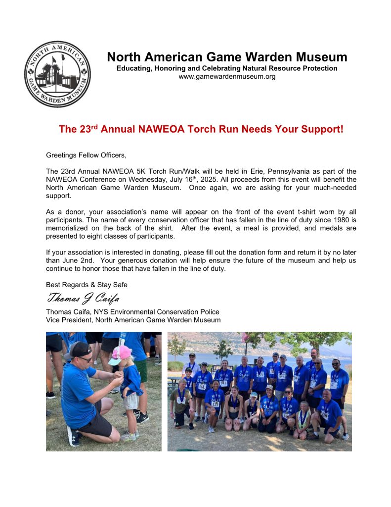 The 23rd Annual NAWEOA Torch Run neeeds Your Support!